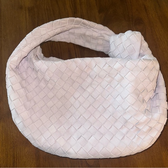 Handbags - Bottega Pink Suede Teen Jodie
